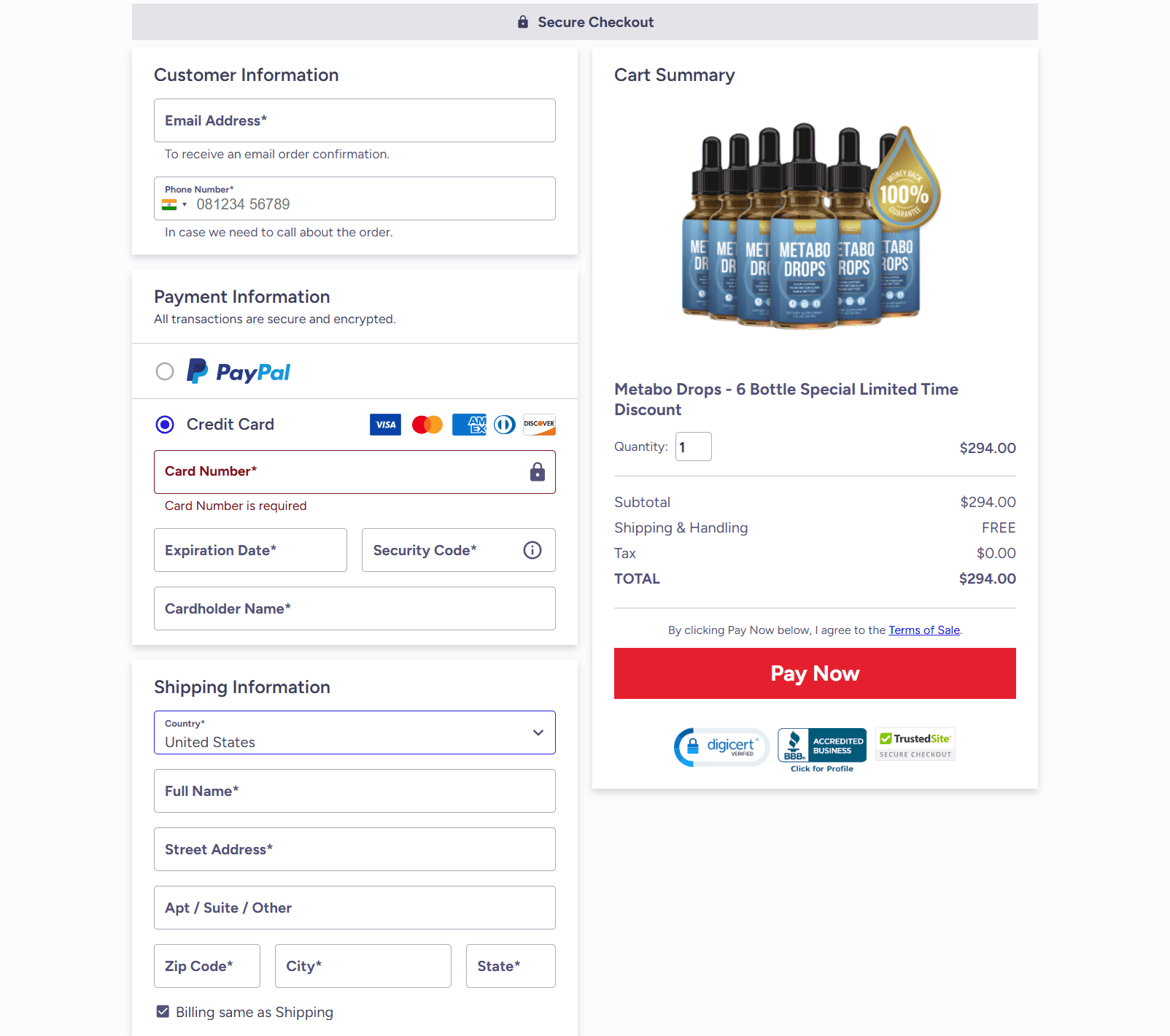 Authentic Metabo Drops ClickBank Official Checkout Portal